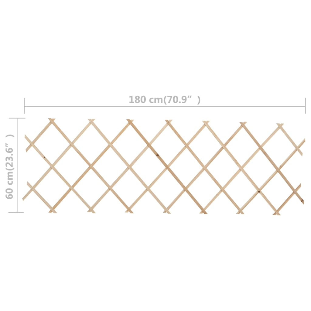 vidaXL Trellis Fences 5 pcs Firwood 70.9"x23.6"