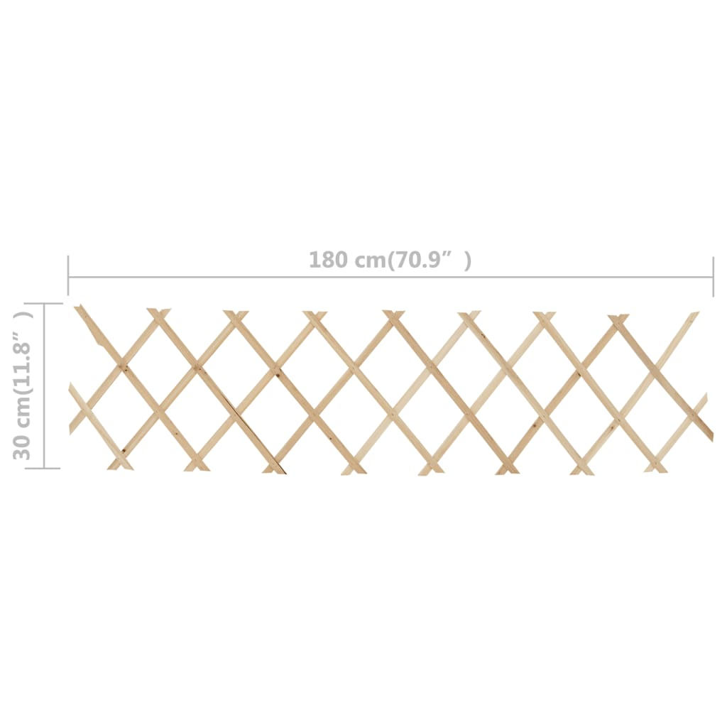 vidaXL Trellis Fences 5 pcs Firwood 70.9"x11.8"