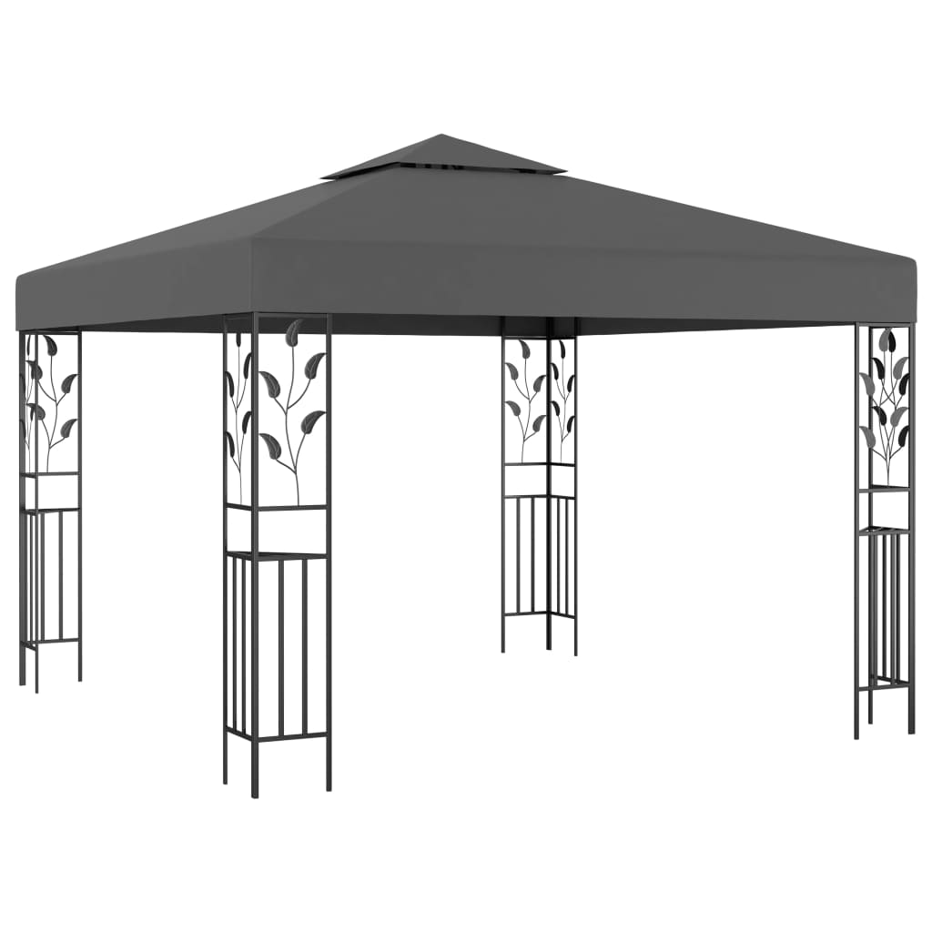 vidaXL Gazebo 118.1"x118.1" Anthracite