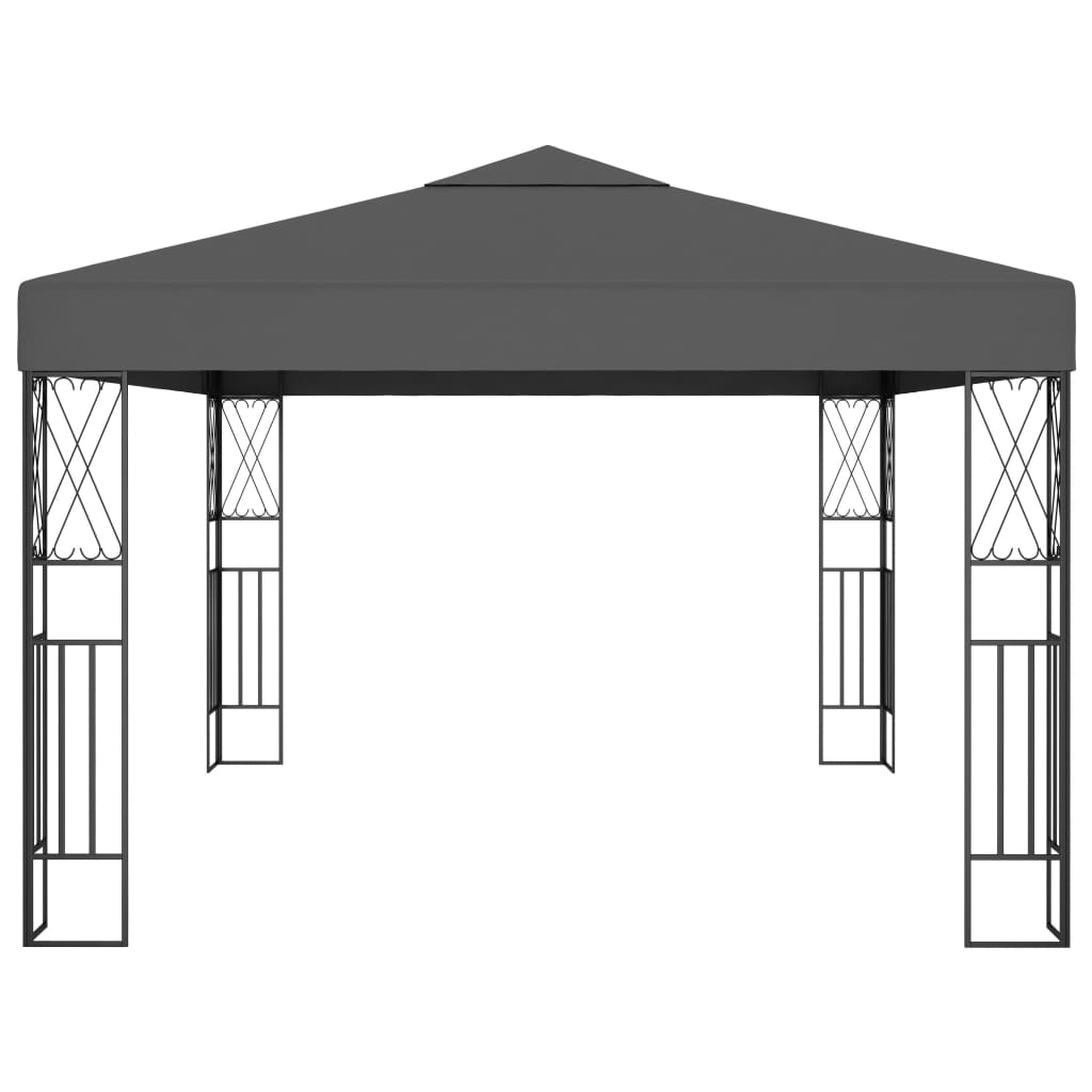 vidaXL Gazebo 9.8'x13.1' Anthracite Fabric