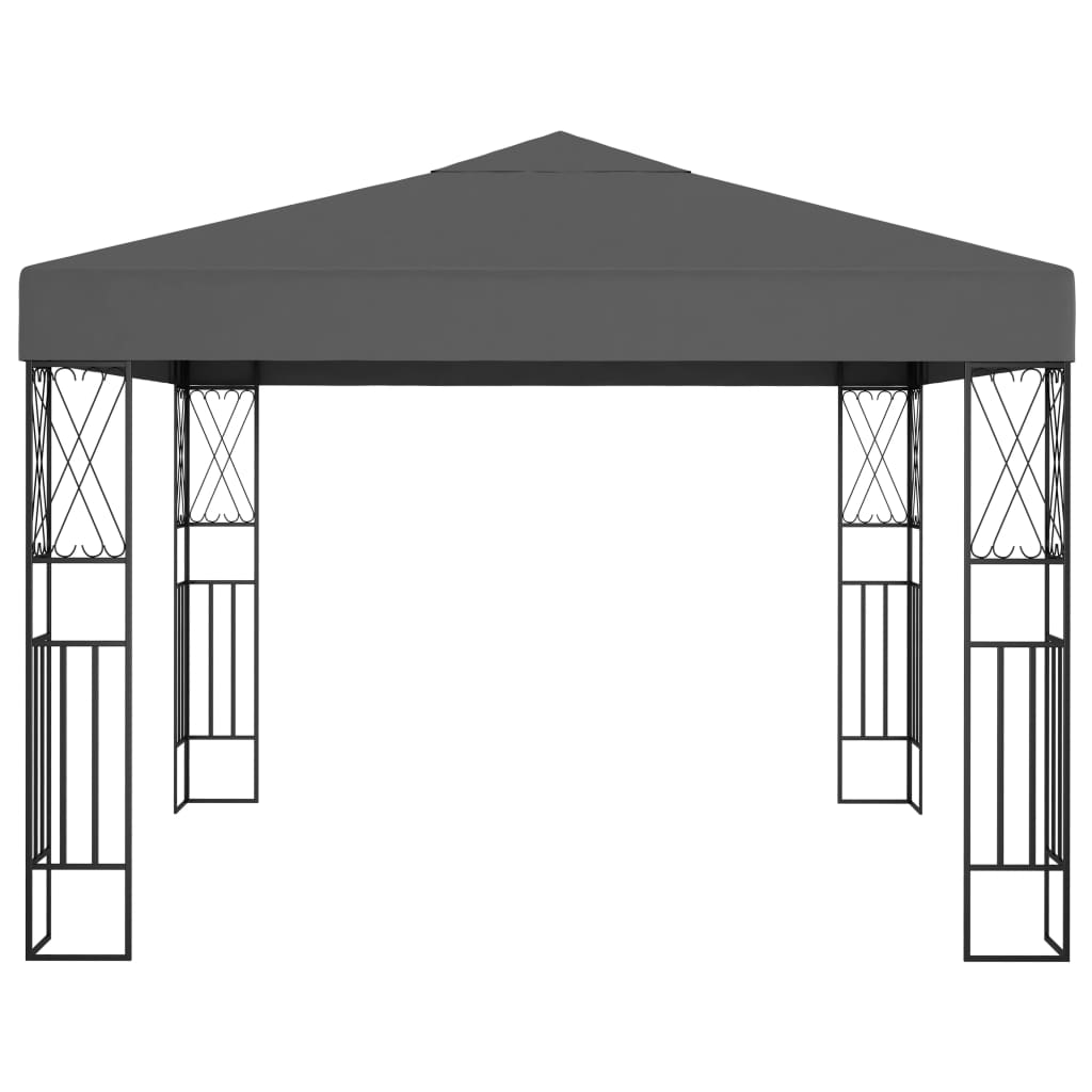 vidaXL Gazebo 9.8'x9.8' Anthracite Fabric