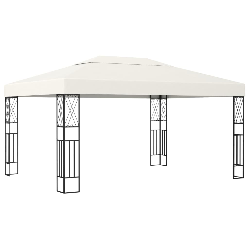 vidaXL Gazebo 9.8'x13.1' Cream Fabric