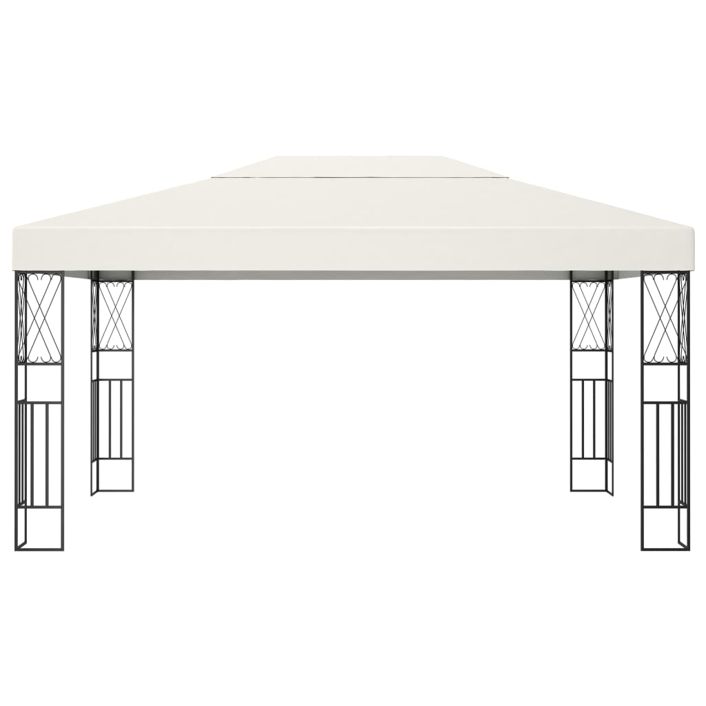 vidaXL Gazebo 9.8'x13.1' Cream Fabric