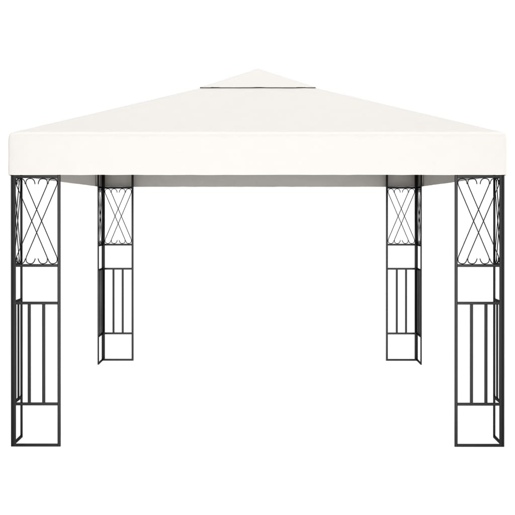 vidaXL Gazebo 9.8'x13.1' Cream Fabric