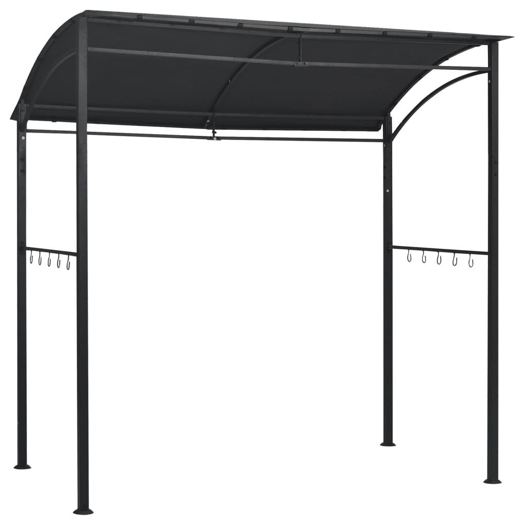 vidaXL BBQ Gazebo 84.6"x59.1"x86.6" Anthracite Steel