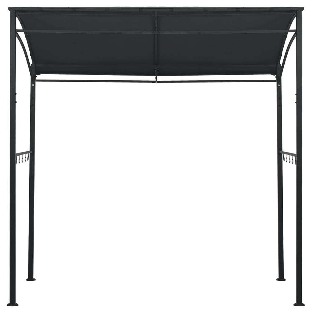 vidaXL BBQ Gazebo 84.6"x59.1"x86.6" Anthracite Steel