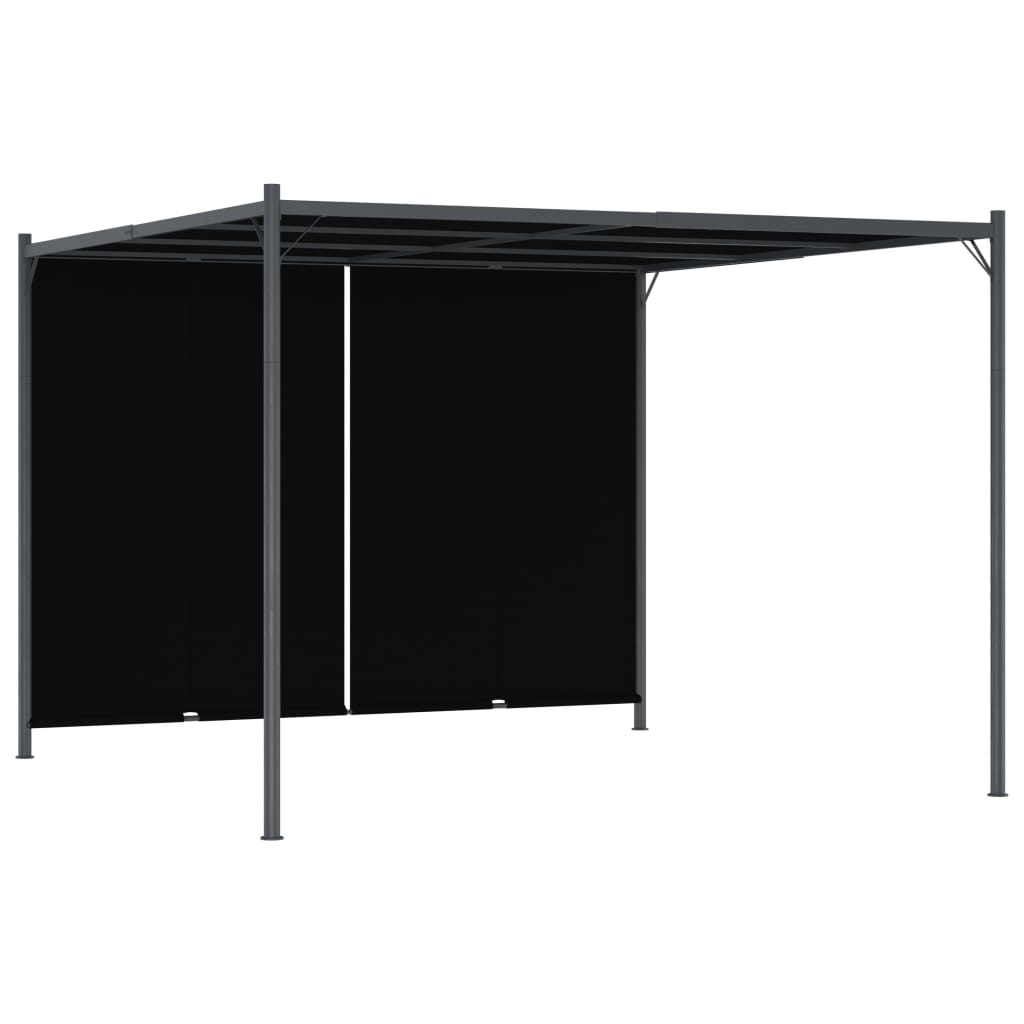 vidaXL Garden Pergola with Retractable Roof 9.8'x9.8' Anthracite