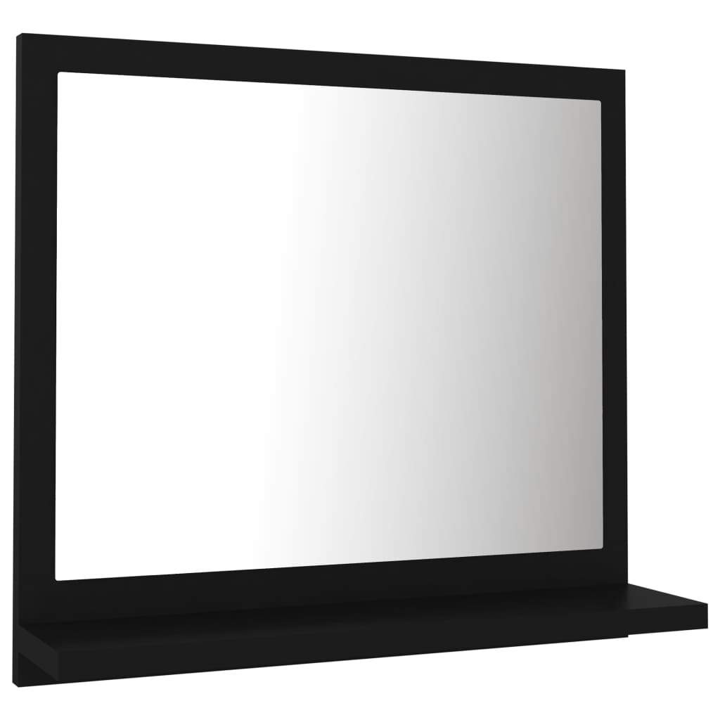 vidaXL Bathroom Mirror Black 15.7"x4.1"x14.6" Engineered Wood