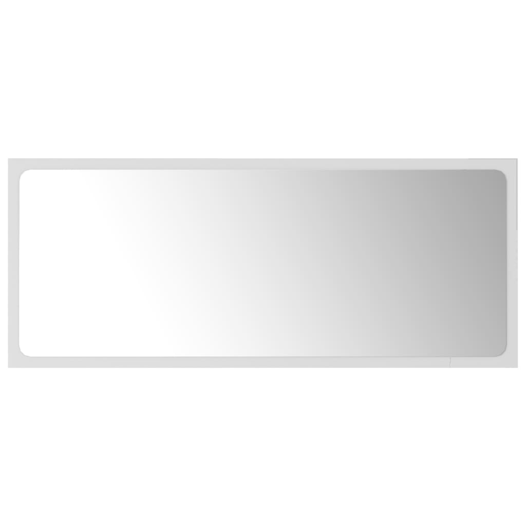 vidaXL Bathroom Mirror White 35.4"x0.6"x14.6" Engineered Wood