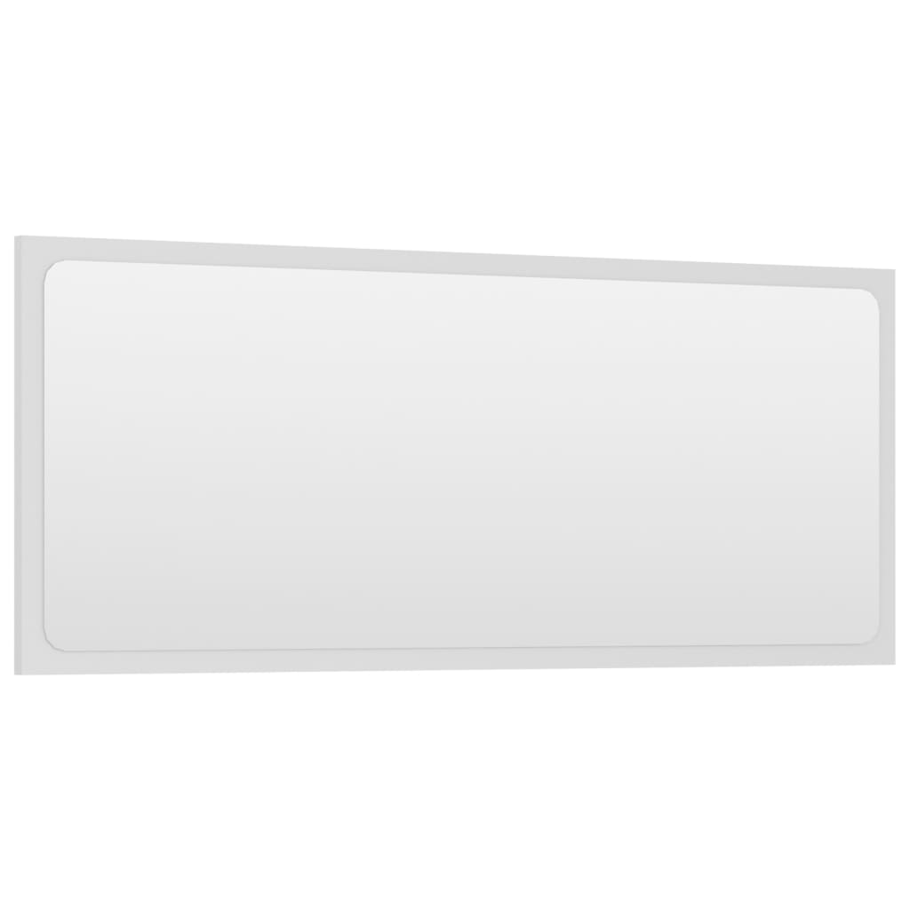 vidaXL Bathroom Mirror White 35.4"x0.6"x14.6" Engineered Wood