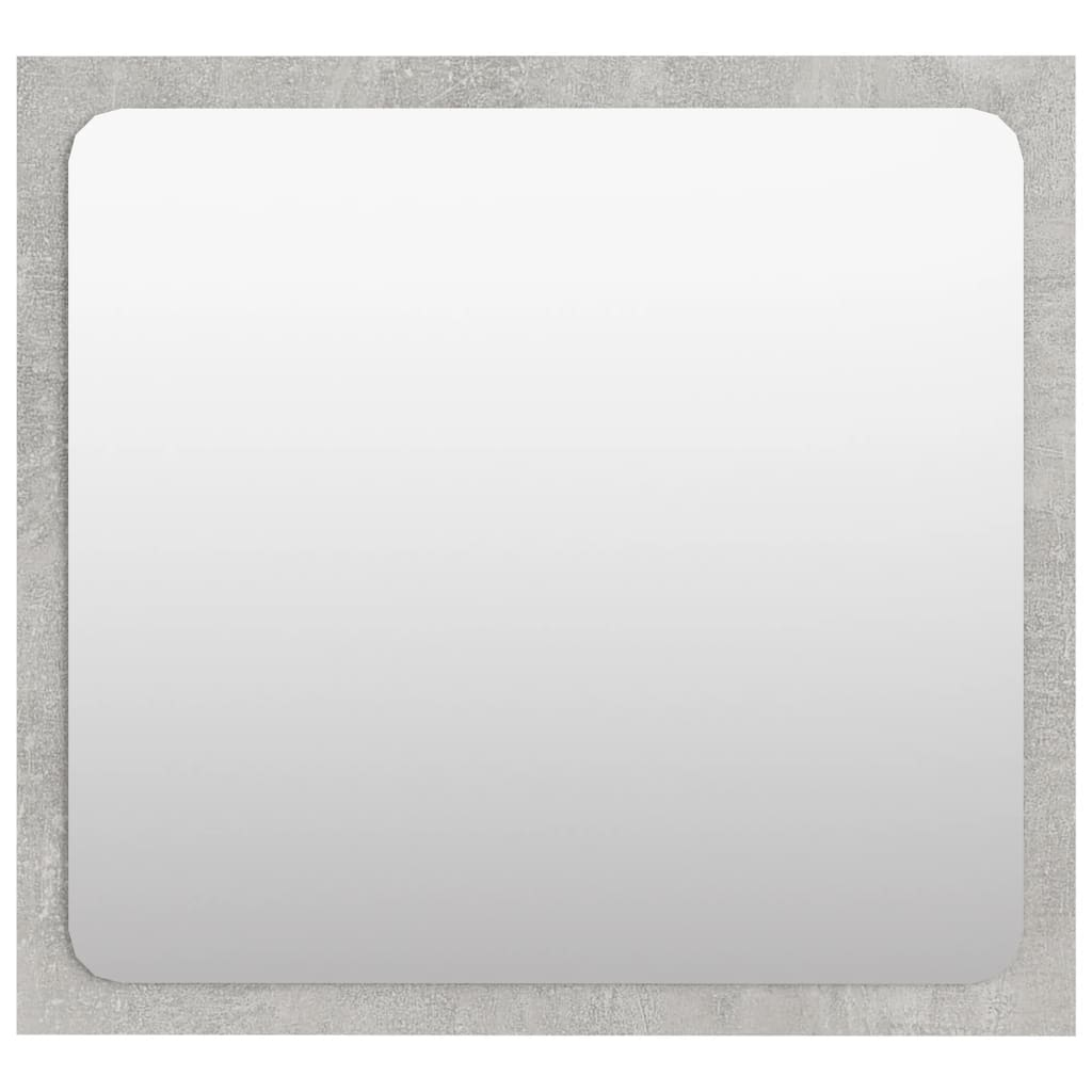 vidaXL Bathroom Mirror Concrete Gray 15.7"x0.6"x14.6" Engineered Wood