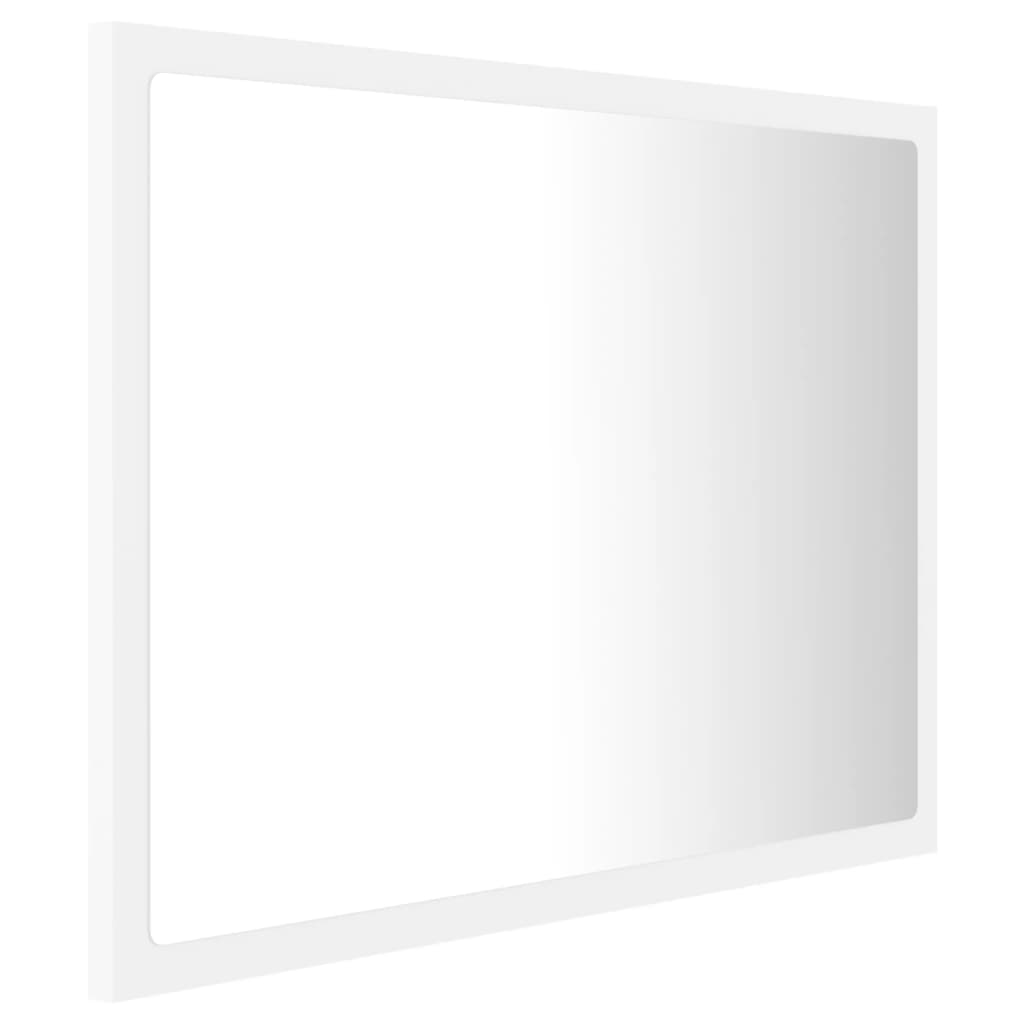 vidaXL LED Bathroom Mirror White 23.6"x3.3"x14.6" Acrylic