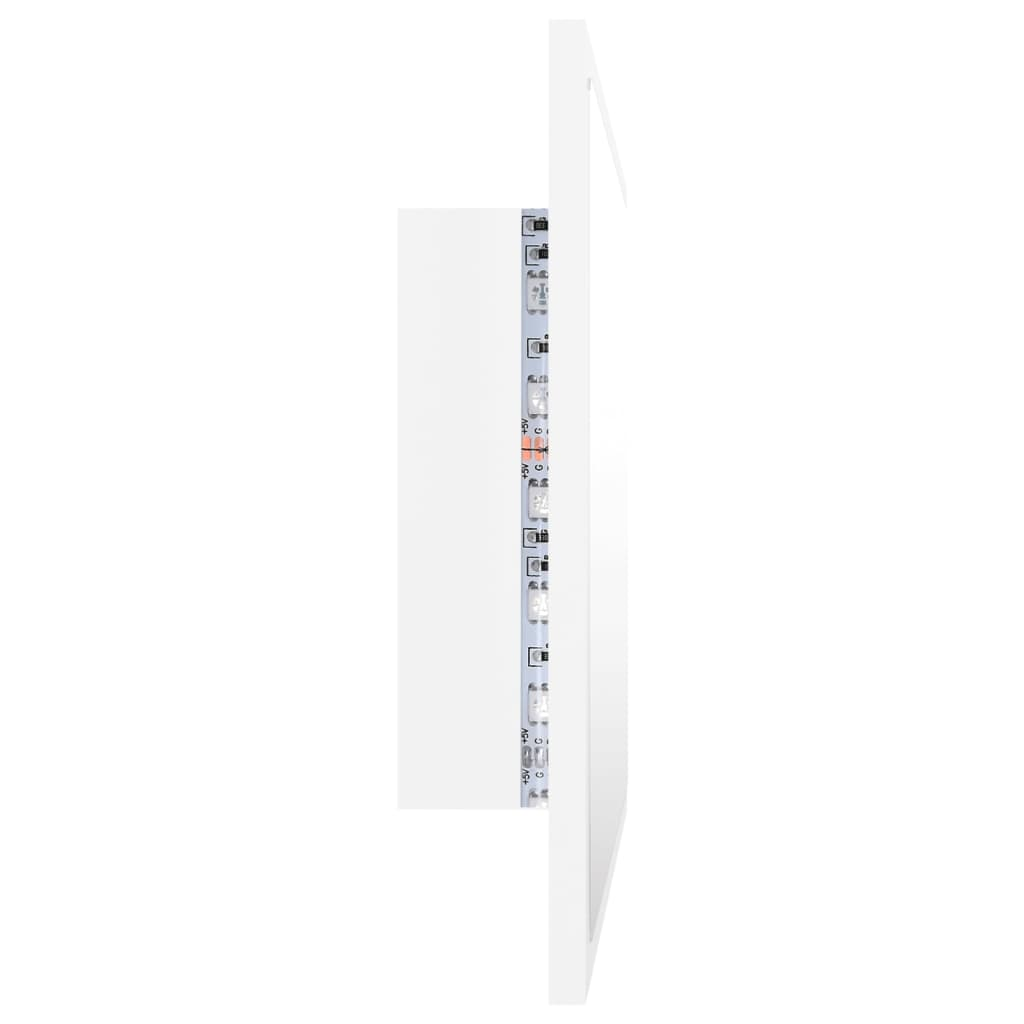 vidaXL LED Bathroom Mirror White 23.6"x3.3"x14.6" Acrylic