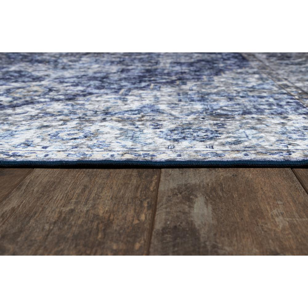 Traditional Rectangle Area Rug, Blue, 5' X 8'