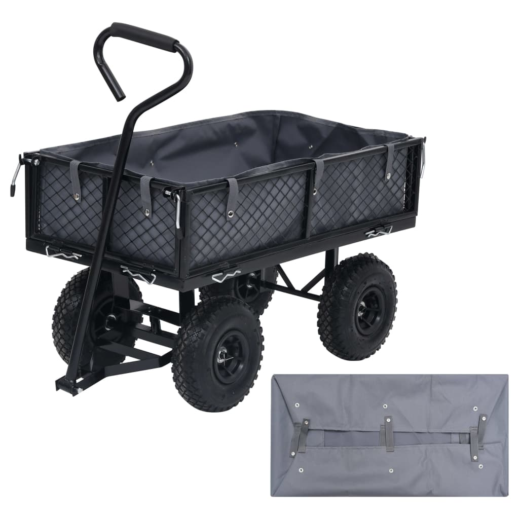 vidaXL Garden Cart Liner Dark Gray 31.9"x16.1"x8.3" Fabric