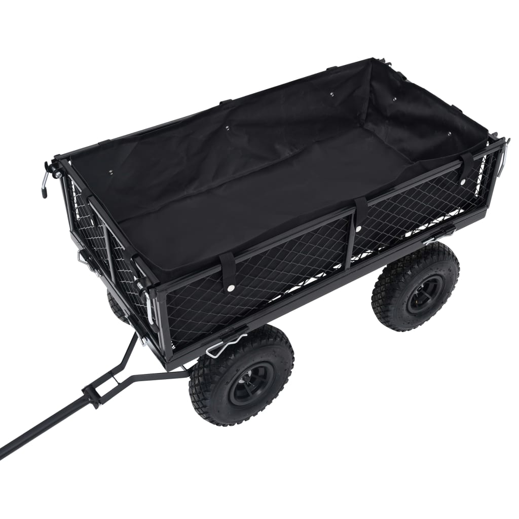 vidaXL Garden Cart Liner Black 31.9"x16.1"x8.3" Fabric