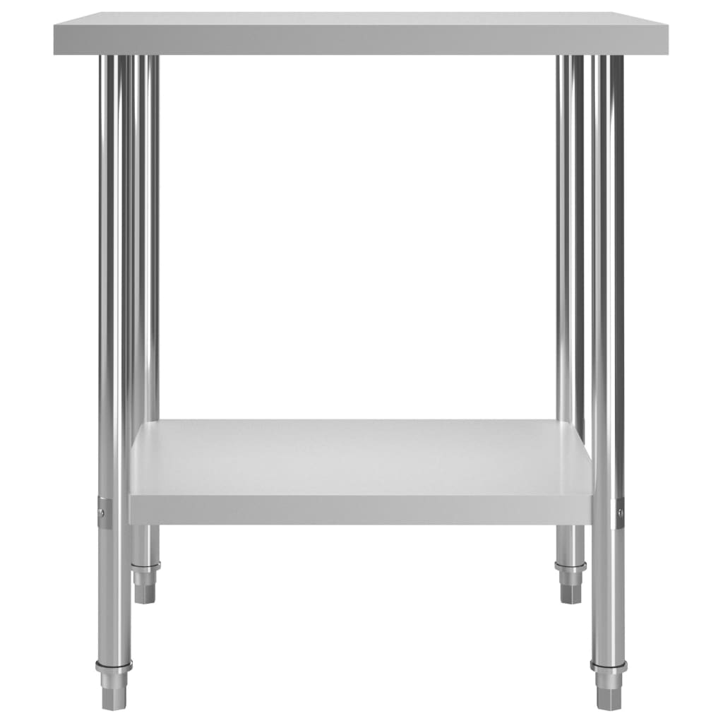 vidaXL Kitchen Work Table 31.5"x23.6"x33.5" Stainless Steel