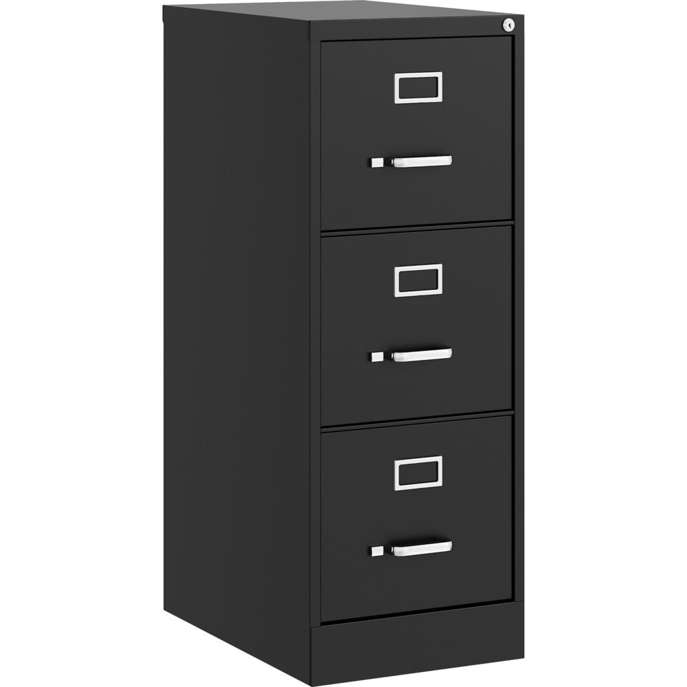 Lorell Fortress Series 22" Commercial-Grade Vertical File Cabinet - 15" x 22" x 40.2" - 3 x Drawer(s) for File - Letter - Vertical - Ball-bearing Suspension, Removable Lock, Pull Handle, Wire Manageme