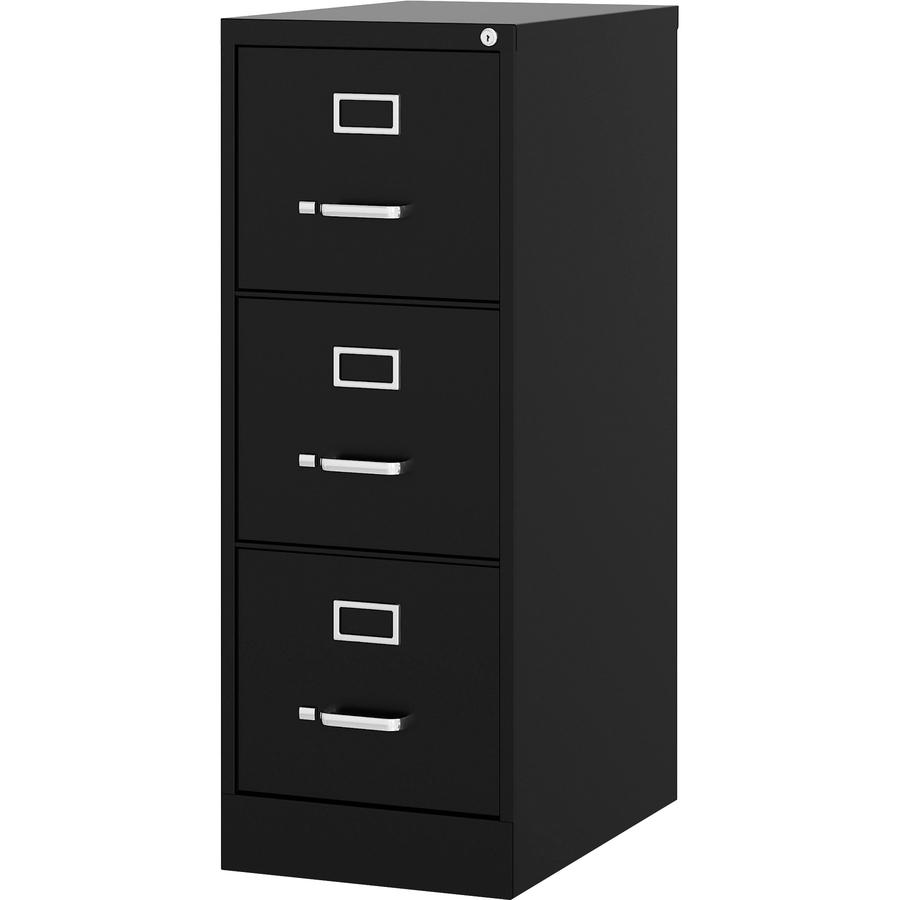 Lorell Fortress Series 22" Commercial-Grade Vertical File Cabinet - 15" x 22" x 40.2" - 3 x Drawer(s) for File - Letter - Vertical - Ball-bearing Suspension, Removable Lock, Pull Handle, Wire Manageme