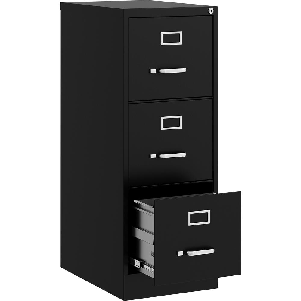 Lorell Fortress Series 22" Commercial-Grade Vertical File Cabinet - 15" x 22" x 40.2" - 3 x Drawer(s) for File - Letter - Vertical - Ball-bearing Suspension, Removable Lock, Pull Handle, Wire Manageme