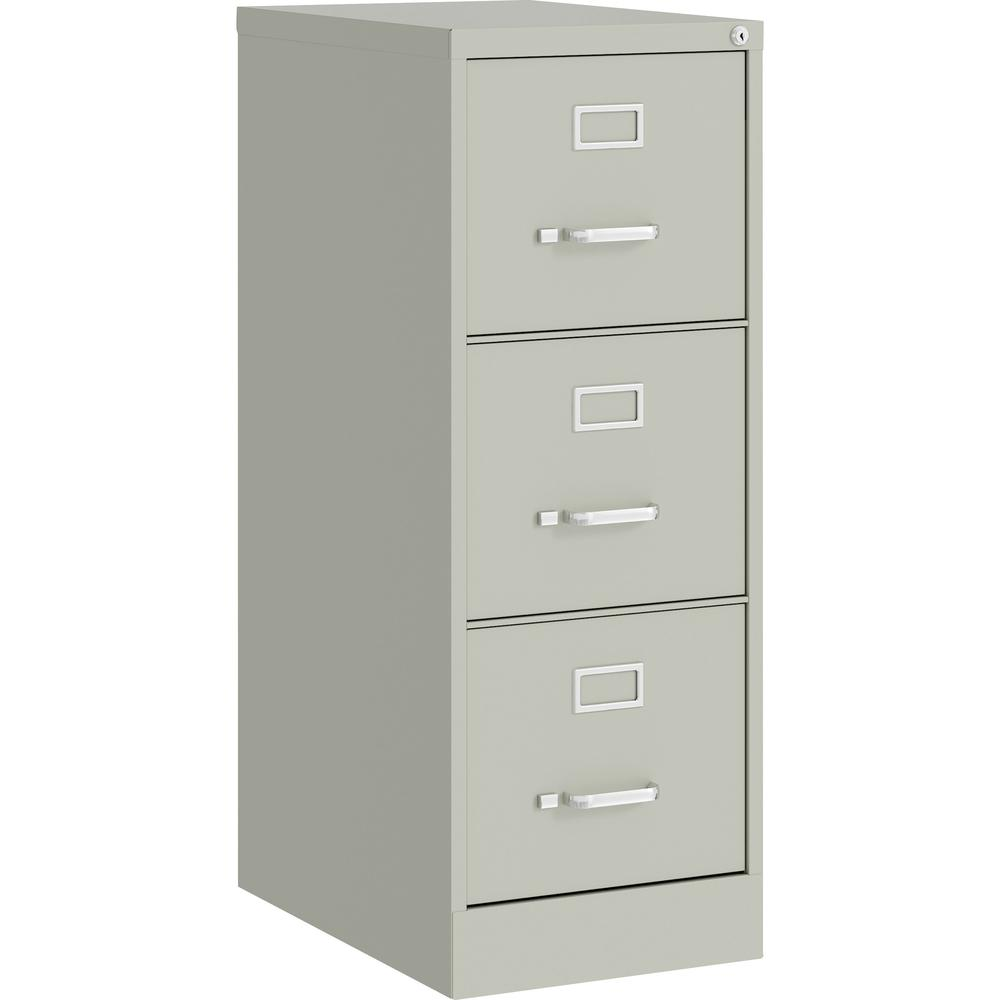 Lorell Fortress Series 22" Commercial-Grade Vertical File Cabinet - 15" x 22" x 40.2" - 3 x Drawer(s) for File - Letter - Vertical - Ball-bearing Suspension, Removable Lock, Pull Handle, Wire Manageme