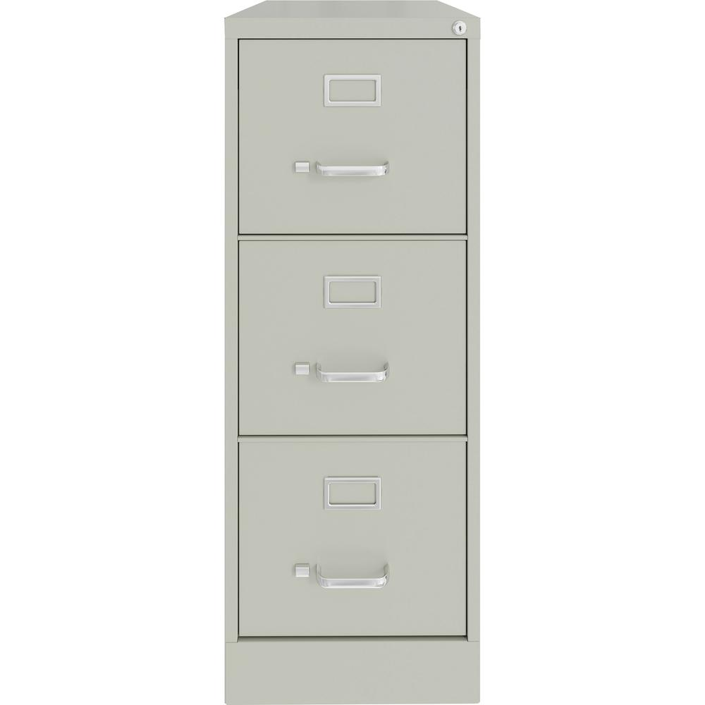 Lorell Fortress Series 22" Commercial-Grade Vertical File Cabinet - 15" x 22" x 40.2" - 3 x Drawer(s) for File - Letter - Vertical - Ball-bearing Suspension, Removable Lock, Pull Handle, Wire Manageme