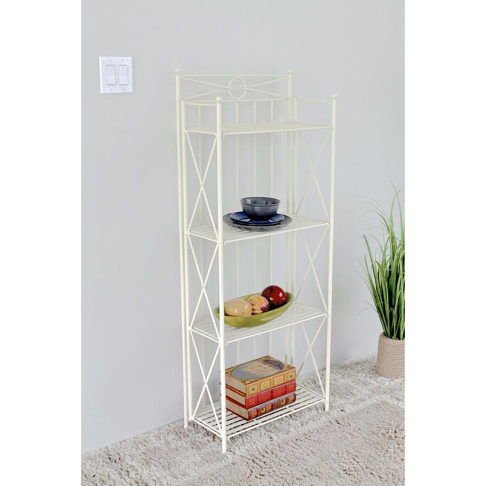 4-Tier Iron Folding Bakers Rack