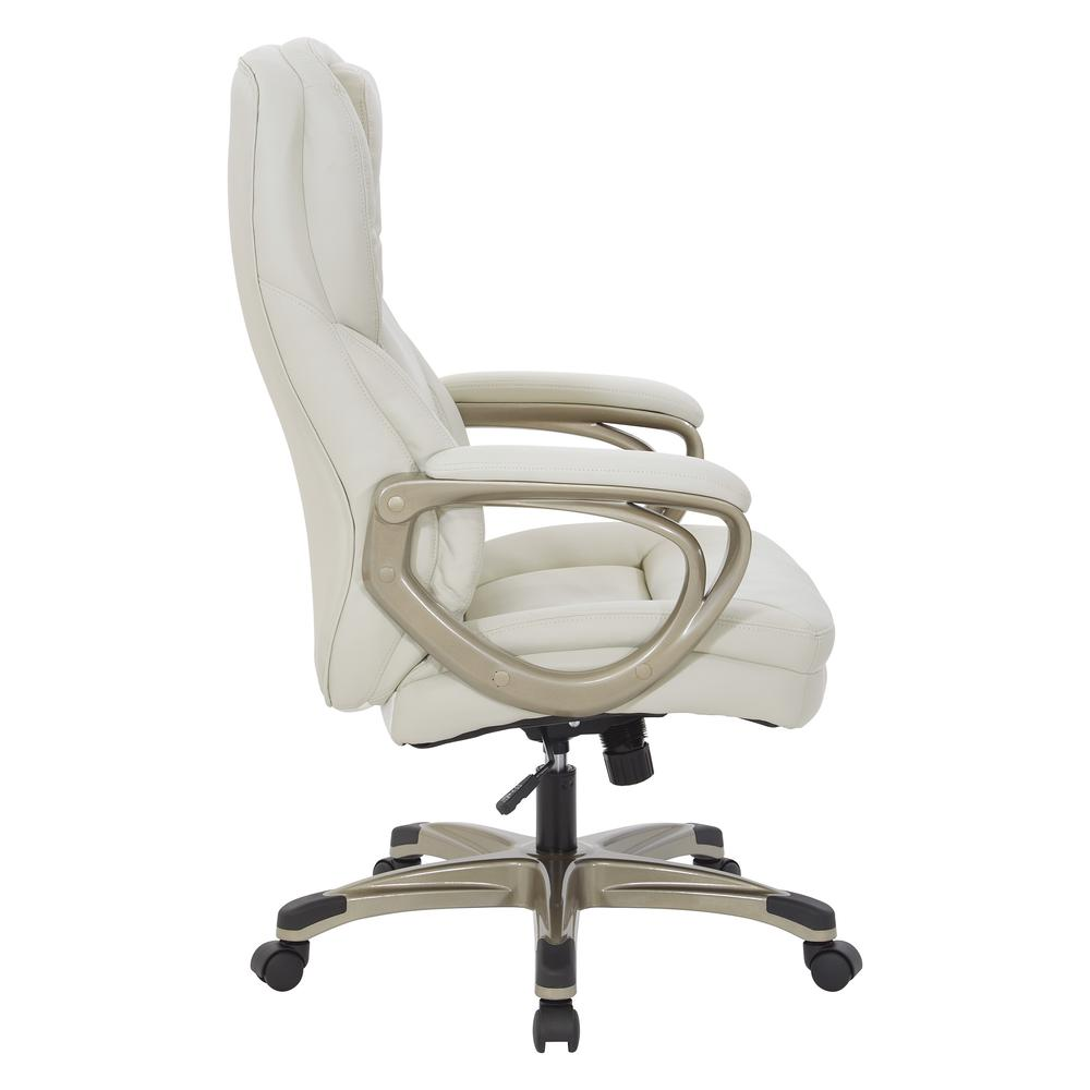 Exec Bonded Lthr Office Chair, Cream / Cocoa