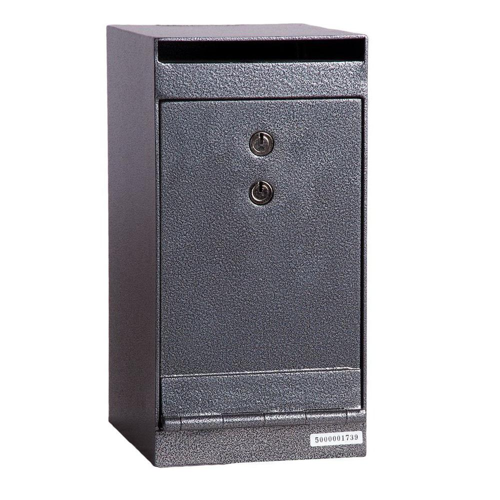 Depository Safe with inner locking department Gray