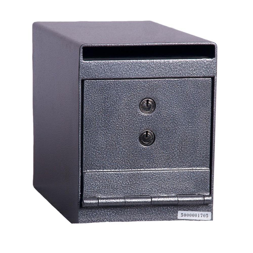 Depository Safe with inner locking department Gray