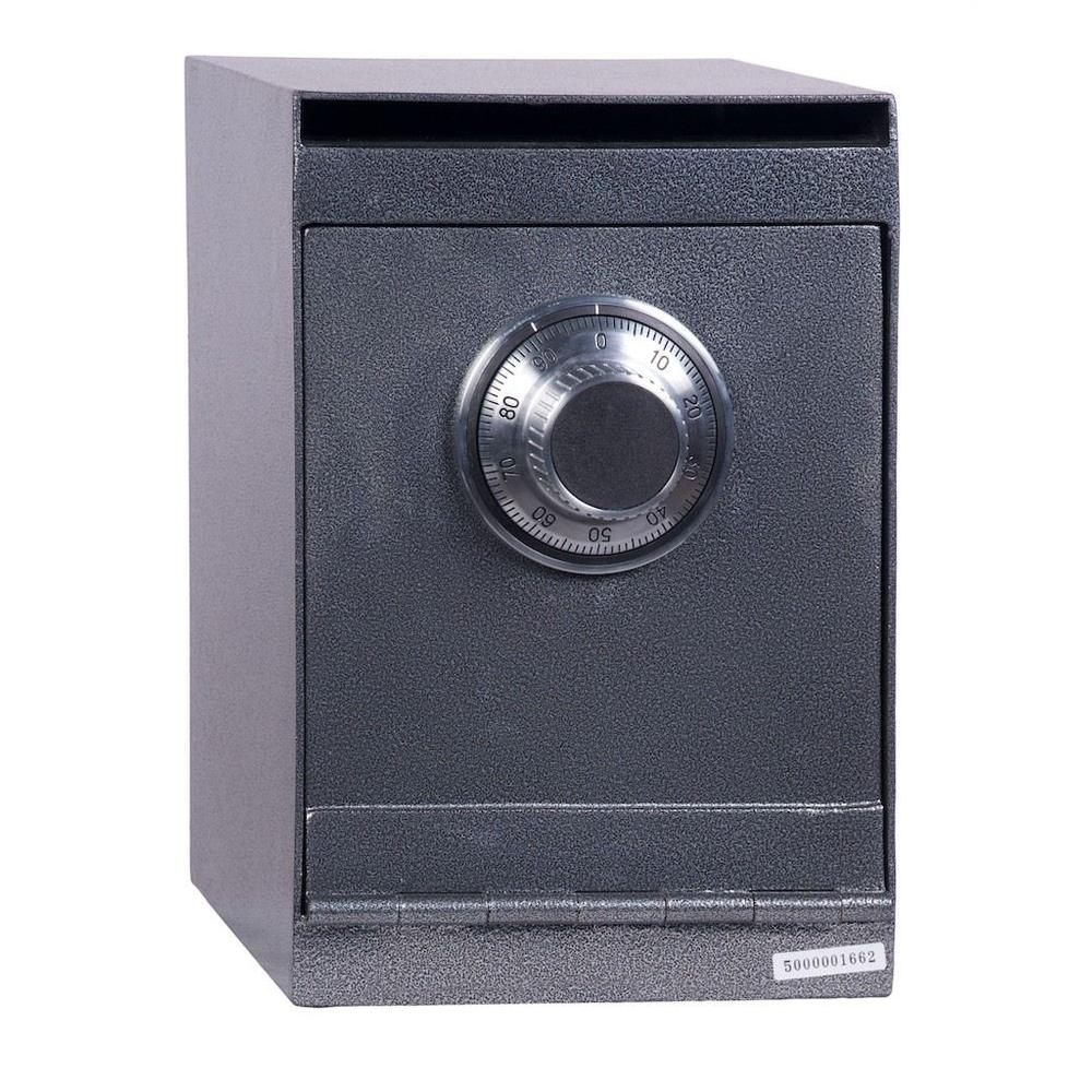 Depository Safe with inner locking department Gray