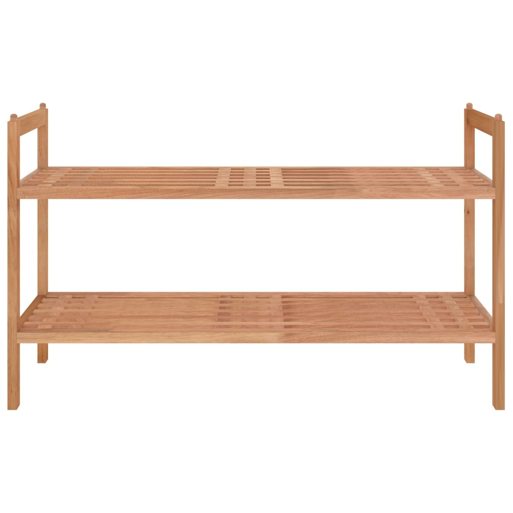 vidaXL Shoe Rack 27.2"x10.6"x16.1" Solid Wood Walnut