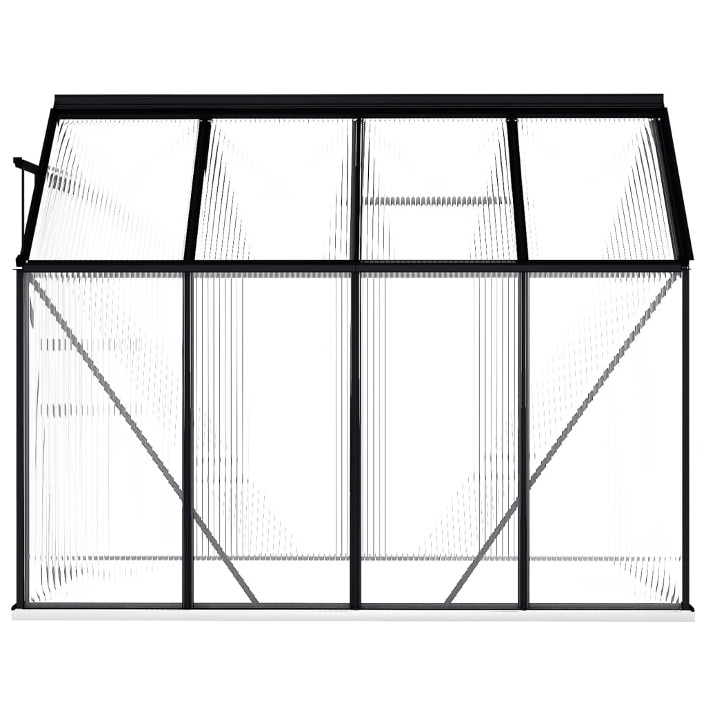 vidaXL Greenhouse with Base Frame Anthracite Aluminum 51.1 ft²