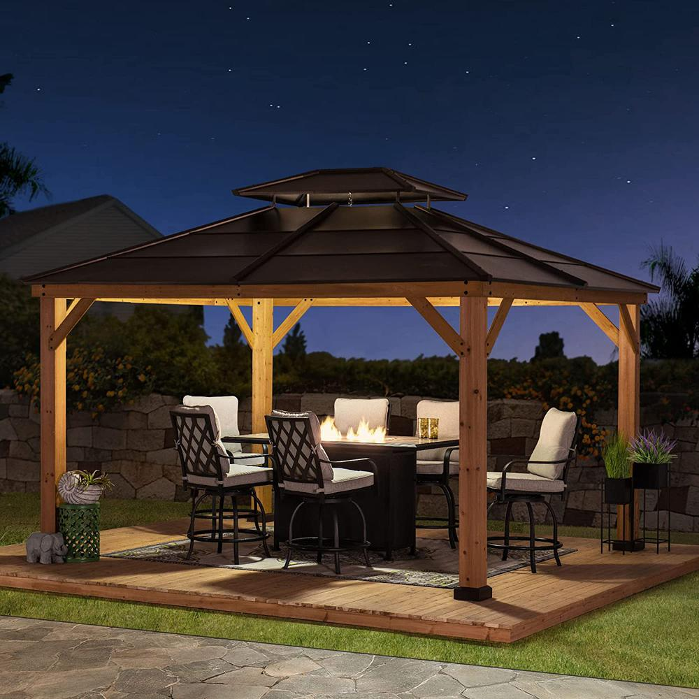 Chapman 11 x 13 ft. Outdoor Patio Cedar Framed Gazebo