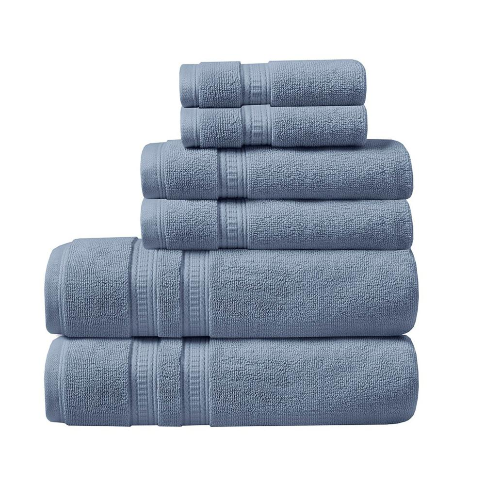 100% Cotton Feather Touch Antimicrobial Towel 6 Piece Set