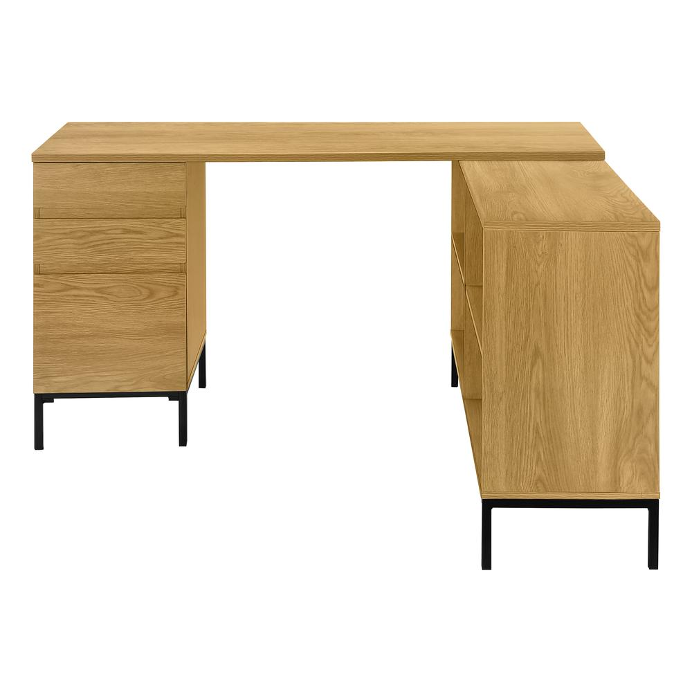 Computer Desk, Home Office, Corner, Storage Drawers, 60L, L Shape, Work