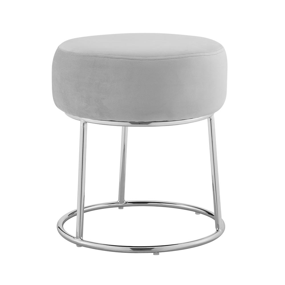 Bandi Accent Vanity Stool, Grey