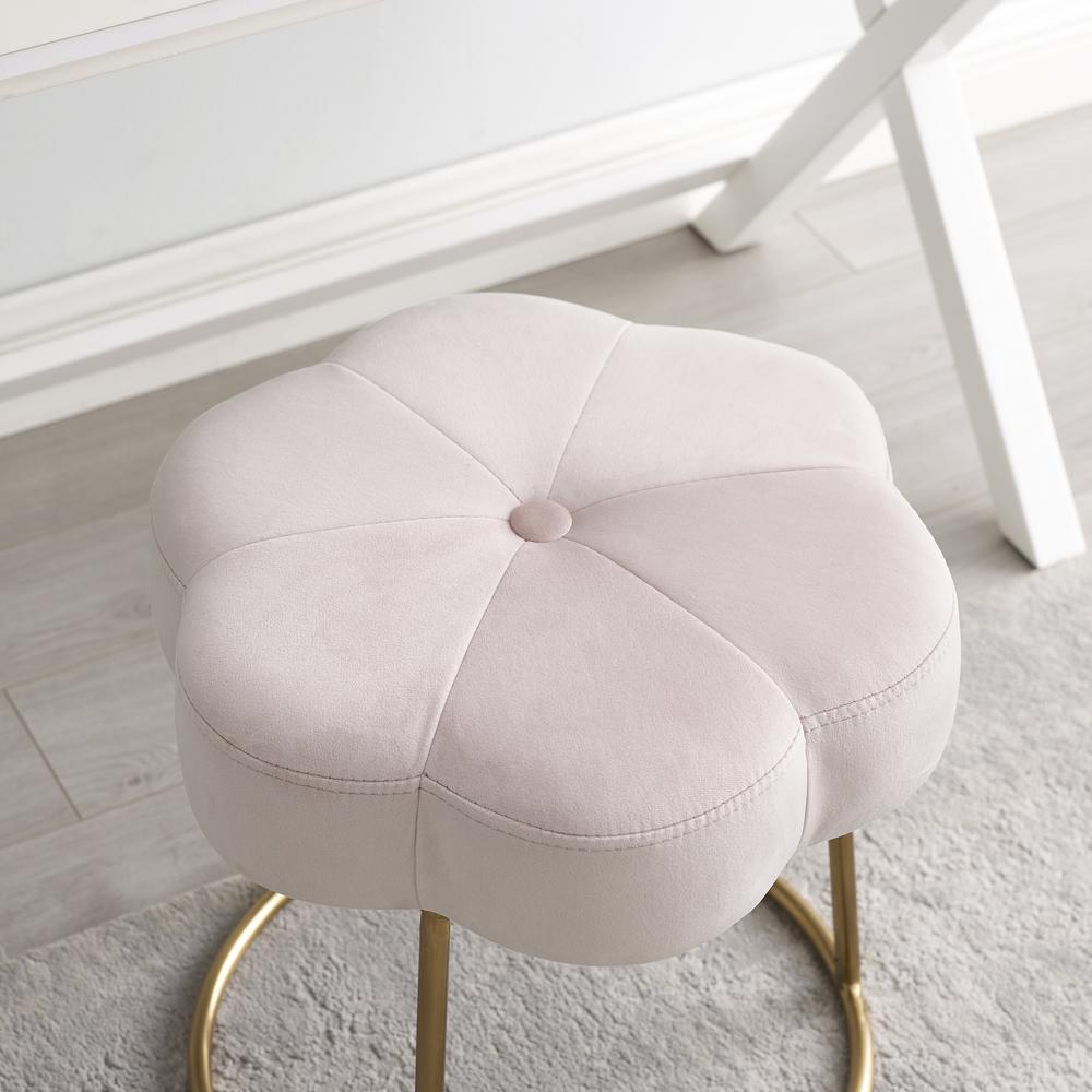 Seraphina Accent Vanity Stool, Pink