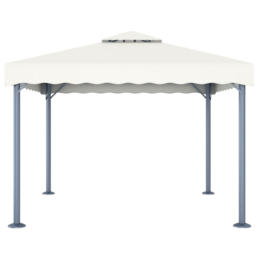 vidaXL Gazebo 118.1"x118.1" Cream Aluminum