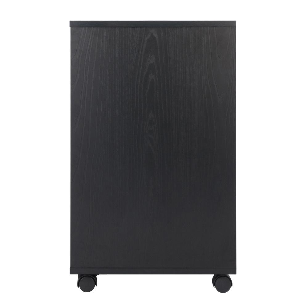 Halifax 2 Section Mobile Filing Cabinet, Black