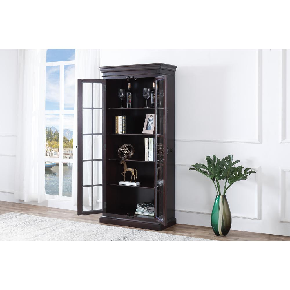 Polich Cherry Storage Curio Cabinet