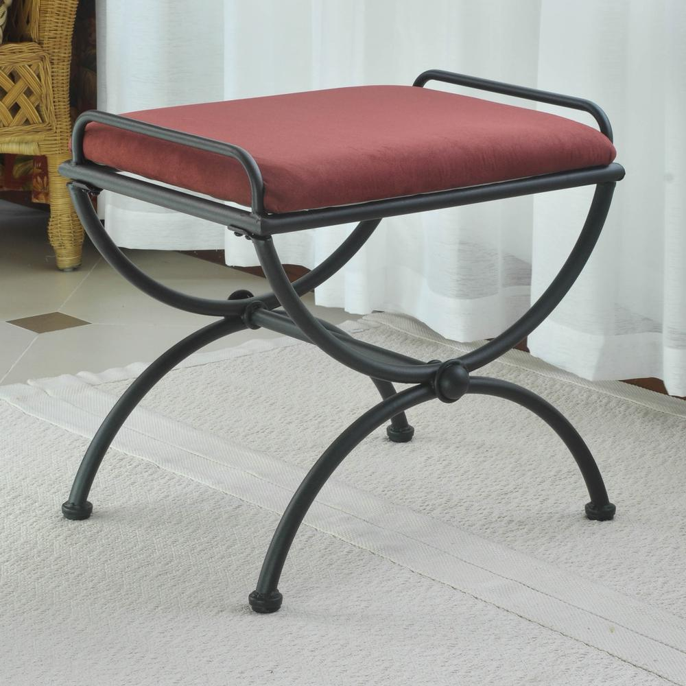 Iron Upholstered Vanity Stool