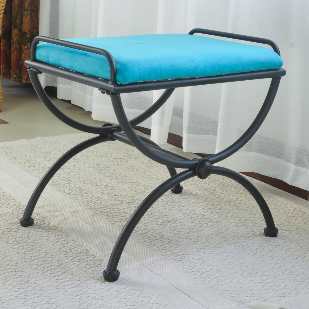 Iron Upholstered Vanity Stool