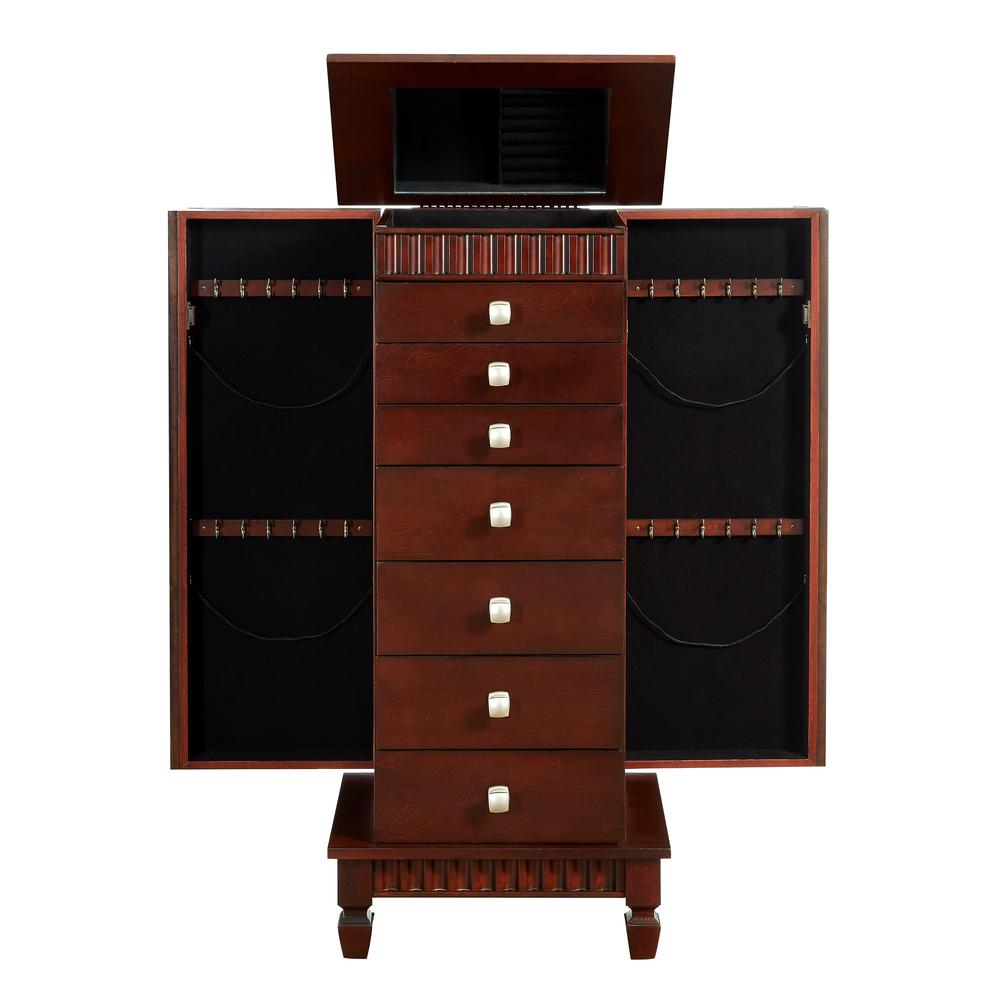 Contemporary Merlot Jewelry Armoire