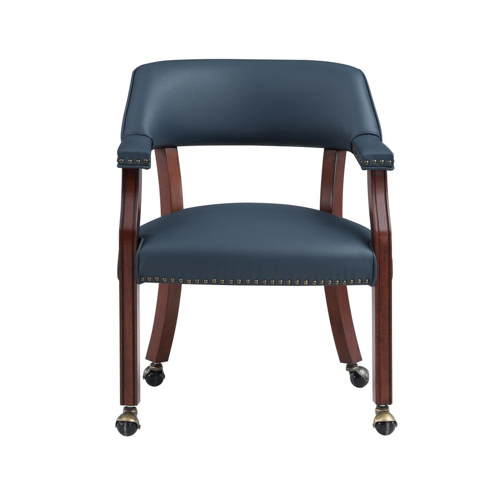 Cavett Navy Blue Caster Game Chair