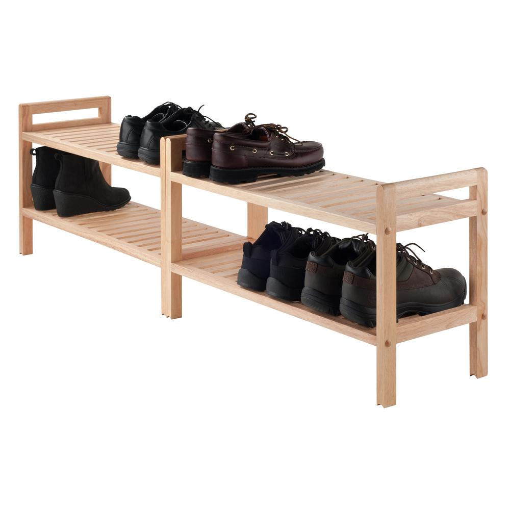 Mercury 2-Pc Stackable Shoe Rack Set