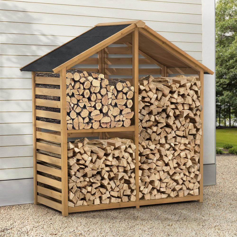 Sunjoy 69 inch Firewood Log Rack