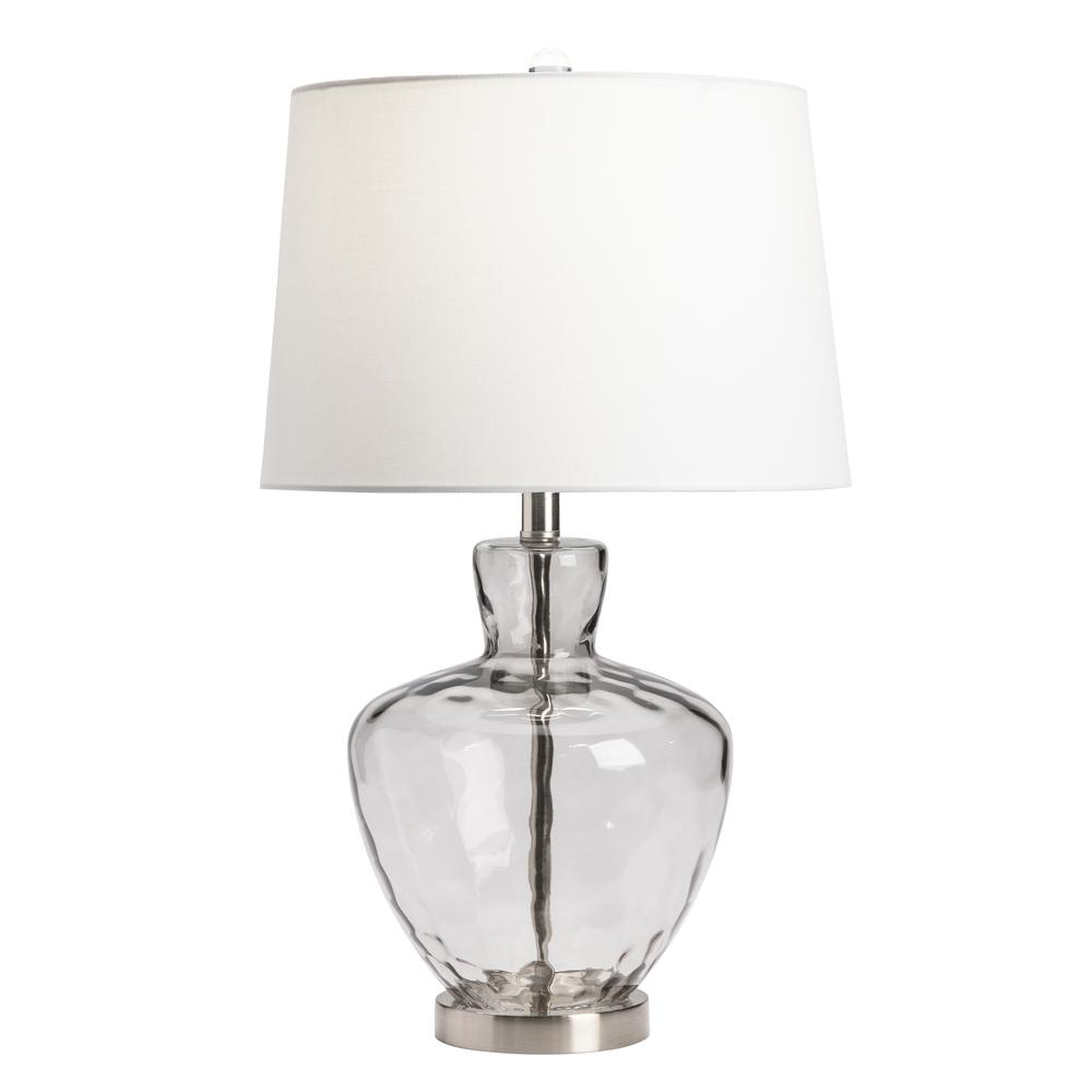 Crestview Collection Skylar 25 Inch Blue Textured Glass Table Lamp