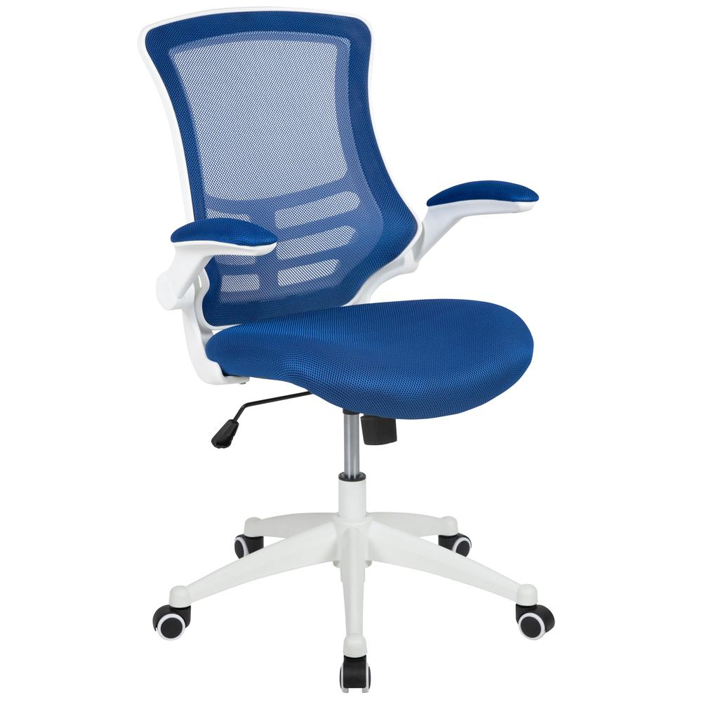 Mid-Back Blue Mesh Swivel Ergonomic Task Office Chair