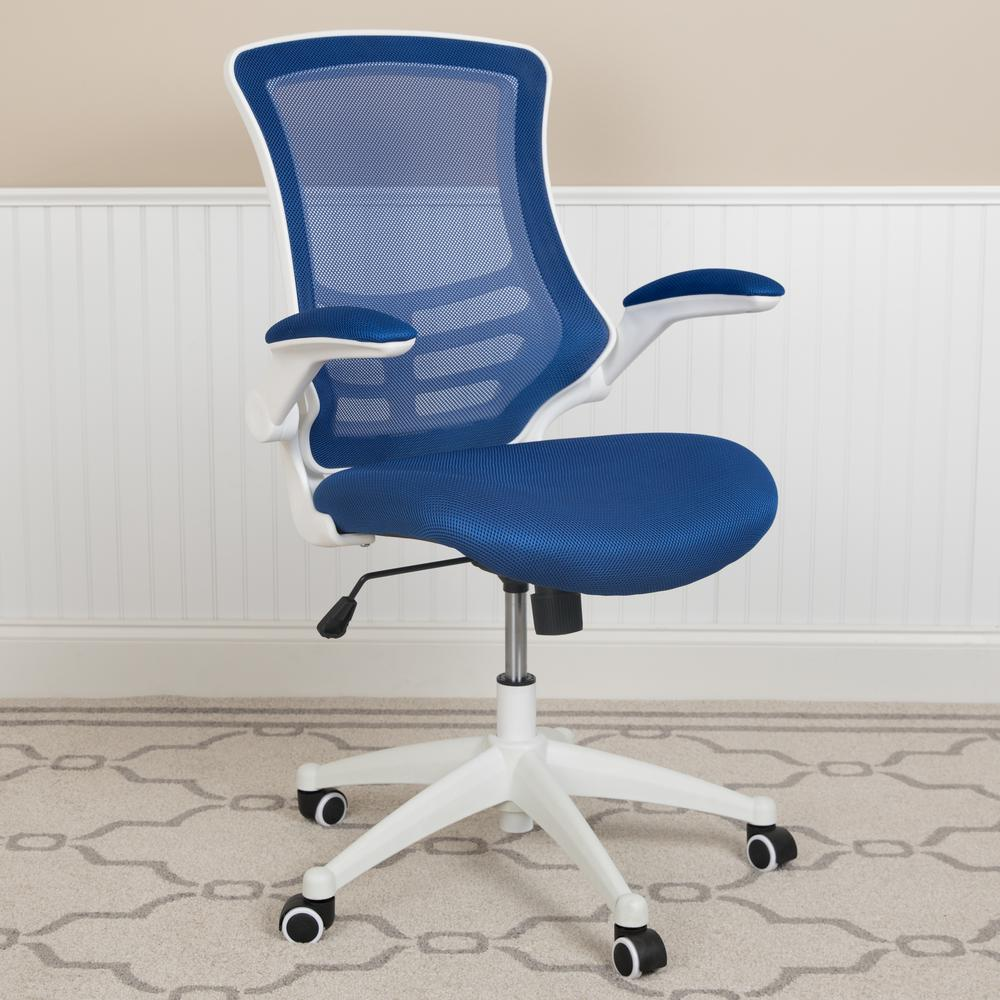 Mid-Back Blue Mesh Swivel Ergonomic Task Office Chair